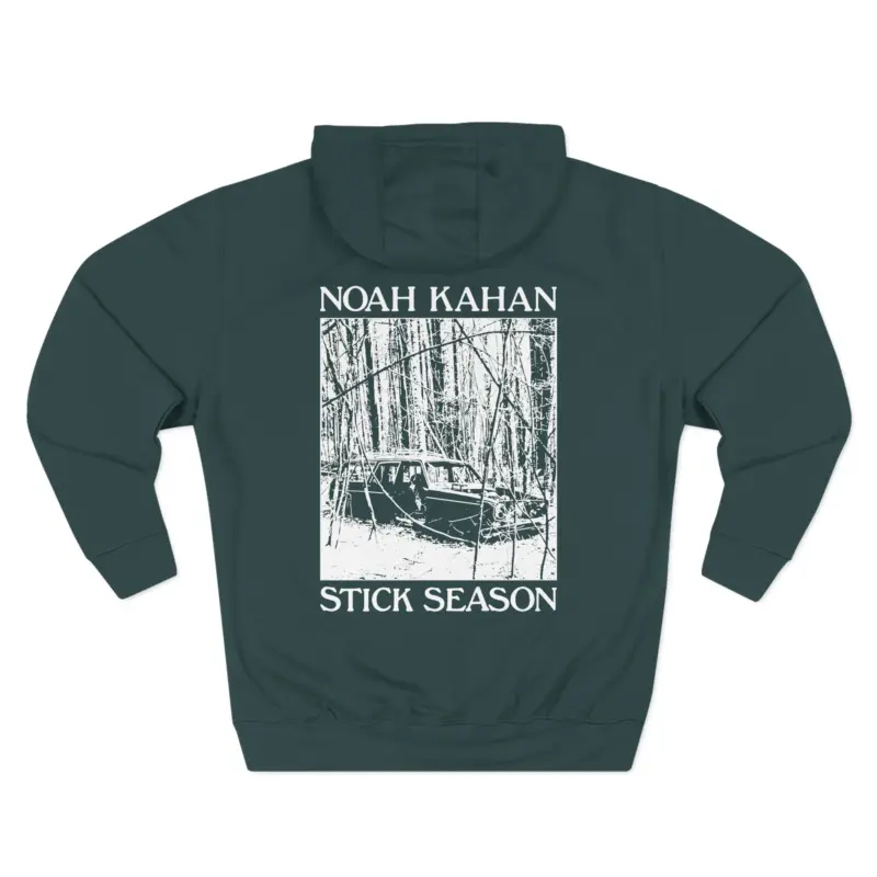 Noah-Kahan-Stick-Season-Blue-Spruce-Three-Panel-Fleece-Hoodie-6 Noah Kahan Stick Season Blue Spruce Three-Panel Fleece Hoodie